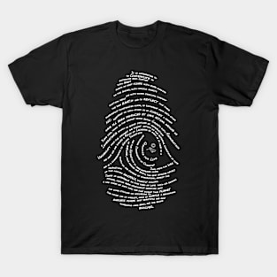 Darwin's Fingerprint wht by Tai's Tees T-Shirt